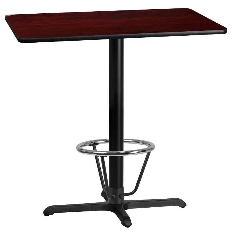 Flash Contemporary Furniture Stiles 24'' x 42'' Rectangular Mahogany Laminate Table Top 23.5'...