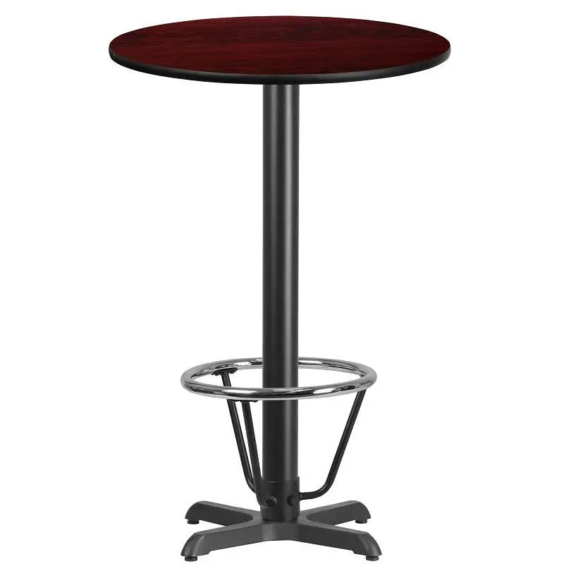 Flash Distinctive Furniture Stiles 24'' Round Mahogany Laminate Table Top 22'' x 22'' Bar He...