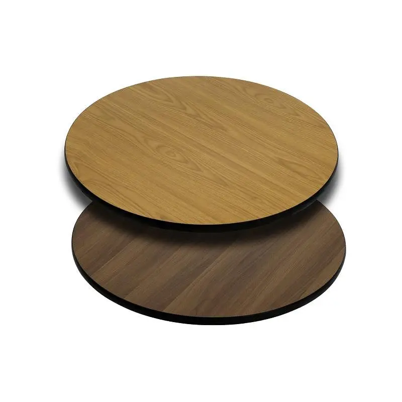 Flash Furniture Glenbrook 24'' Round Table Top Natural or Walnut Reversible Laminate Top, XU-RD-24-WNT-GG