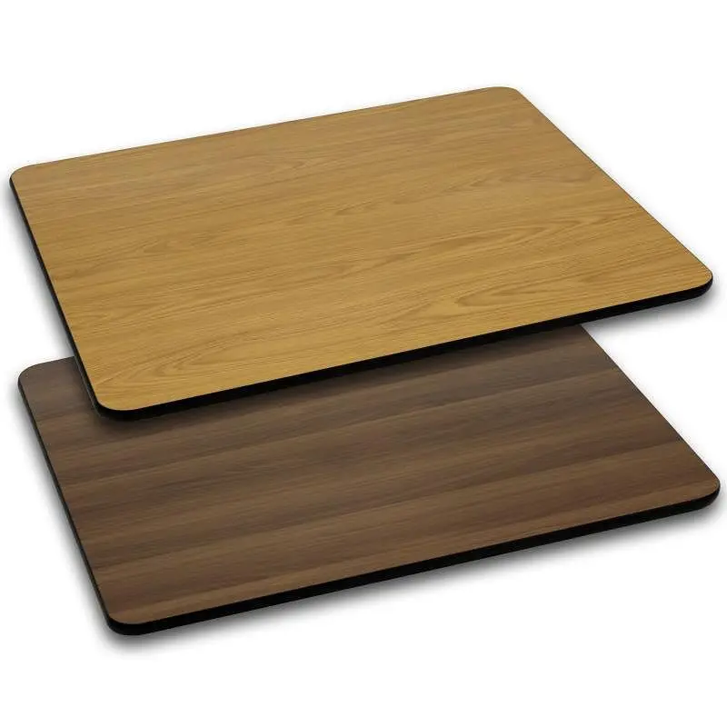 Flash Furniture Glenbrook 30'' x 48'' Rectangular Table Top Plain or Walnut Reversible Laminate Top, X...