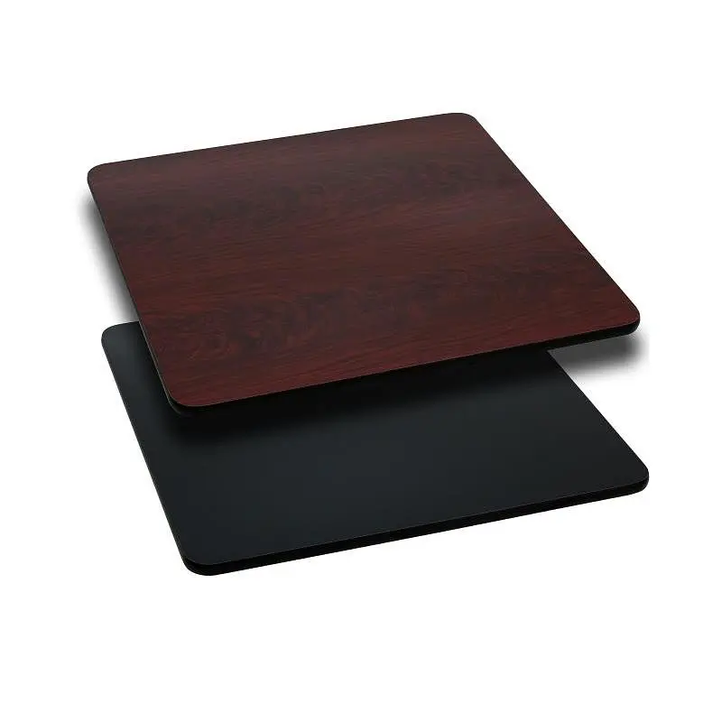 Flash Furniture Glenbrook 30'' Square Table Top Onyx or Mahogany Reversible Laminate Top, XU-MBT-3030-GG