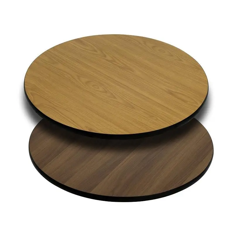 Flash Furniture Glenbrook 36'' Round Table Top Natural or Walnut Reversible Laminate Top, XU-RD-36-WNT-GG