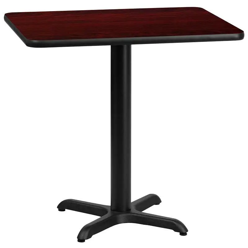 Flash Furniture Graniss 24'' x 30'' Rectangular Mahogany Laminate Table Top 22'' x 22'&...