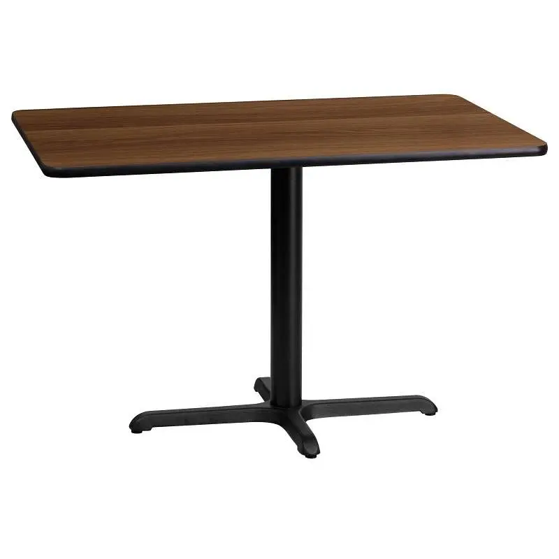 Flash Furniture Graniss 24'' x 42'' Rectangular Walnut Laminate Table Top 23.5'' x 29.5'...