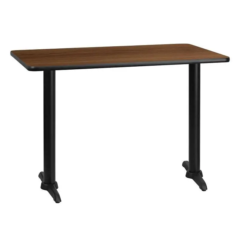 Flash Furniture Graniss 30'' x 42'' Rectangular Walnut Laminate Table Top 5'' x 22'...