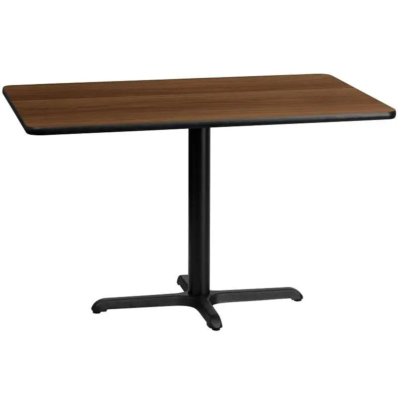 Flash Furniture Graniss 30'' x 48'' Rectangular Walnut Laminate Table Top 23.5'' x 29.5'...