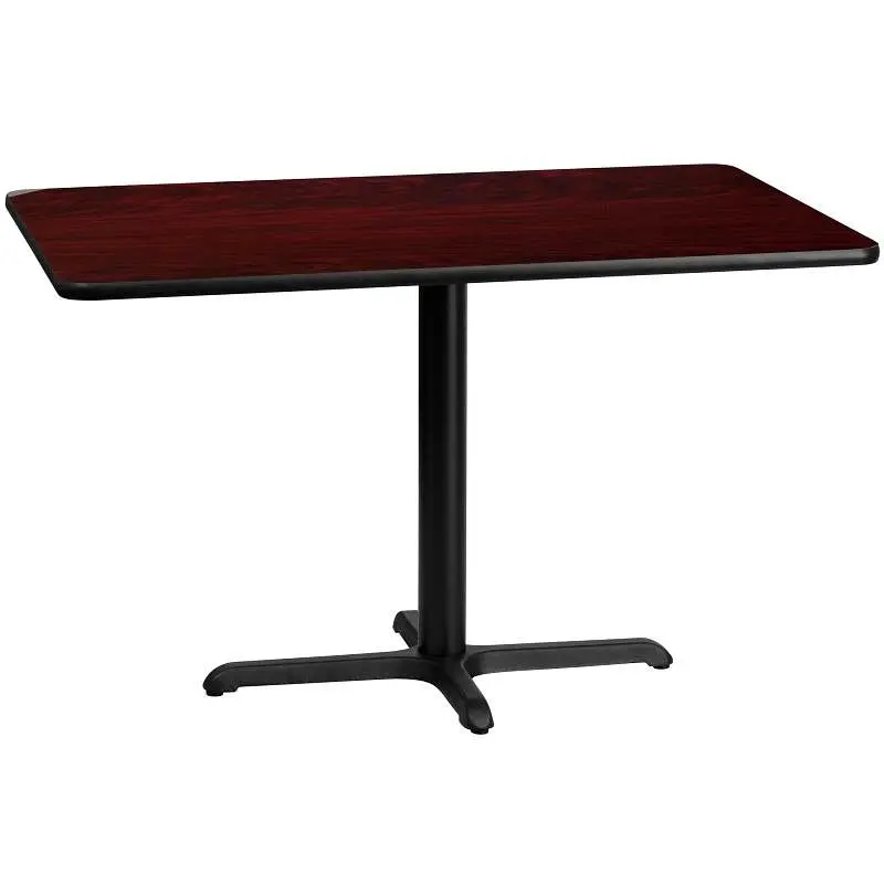Flash Furniture Graniss 30'' x 48'' Rectangular Mahogany Laminate Table Top 23.5'' x 29.5 ...