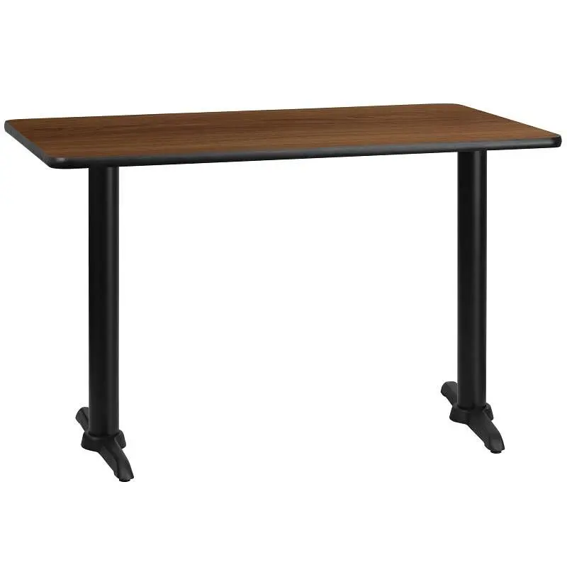 Flash Furniture Graniss 30'' x 48'' Rectangular Walnut Laminate Table Top 5'' x 22'...