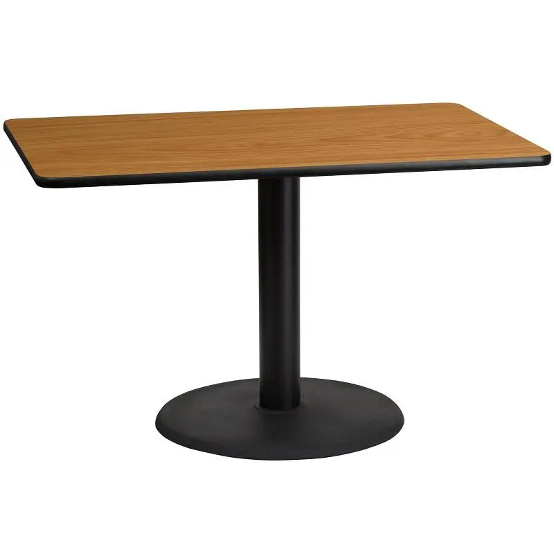 Flash Furniture Graniss 30'' x 48'' Rectangular Natural Laminate Table Top 24'' Round Table ...