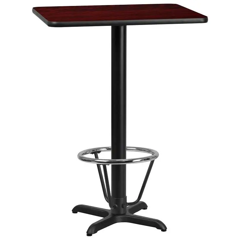 Flash Furniture Stiles 24'' x 30'' Rectangular Mahogany Laminate Table Top 22'' x 22'&#...