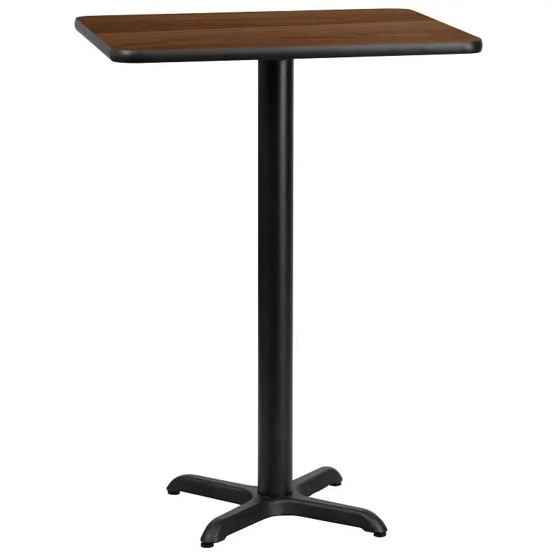 Flash Furniture Stiles 24'' x 30'' Rectangular Walnut Laminate Table Top 22'' x 22'...