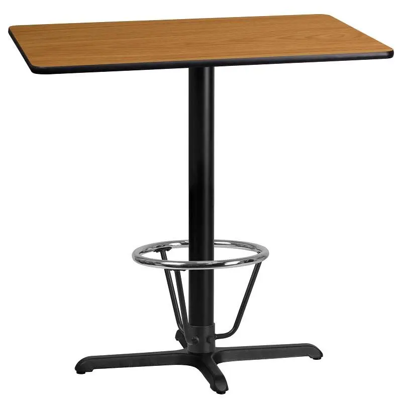 Flash Furniture Stiles 24'' x 42'' Rectangular Natural Laminate Table Top 23.5'' x 29.5'...