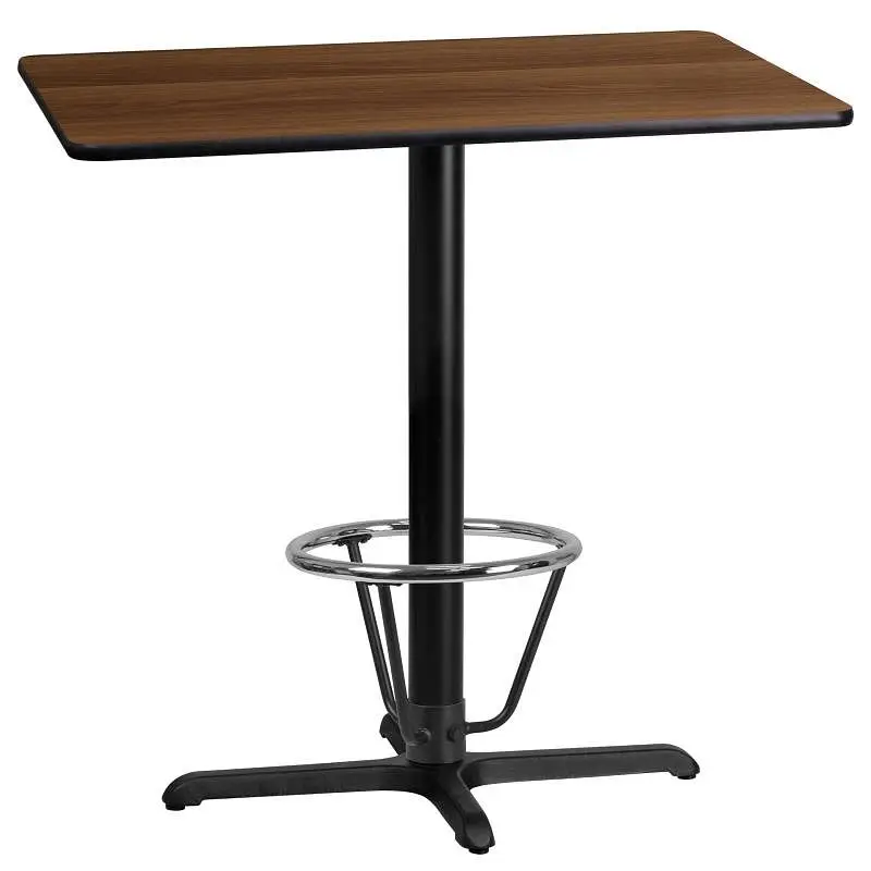 Flash Furniture Stiles 24'' x 42'' Rectangular Walnut Laminate Table Top 23.5'' x 29.5'...