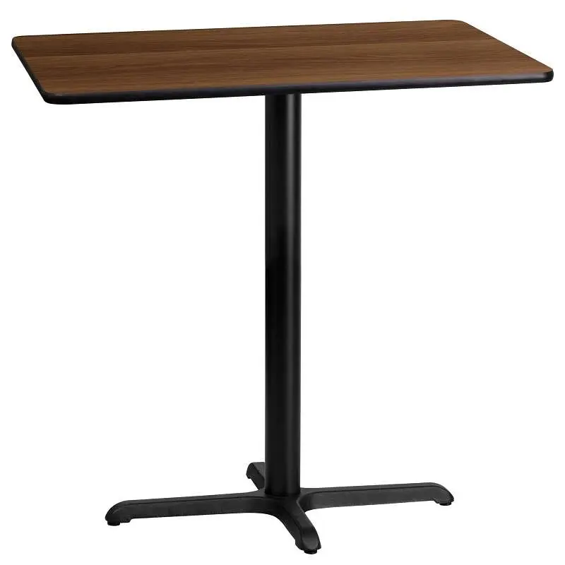Flash Furniture Stiles 24'' x 42'' Rectangular Walnut Laminate Table Top 23.5'' x 29.5'...
