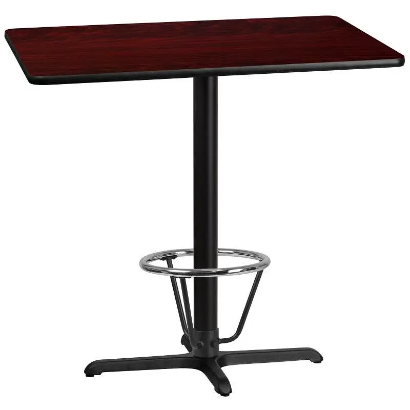 Flash Furniture Stiles 30'' x 42'' Rectangular Mahogany Laminate Table Top 23.5'' x 29.5...
