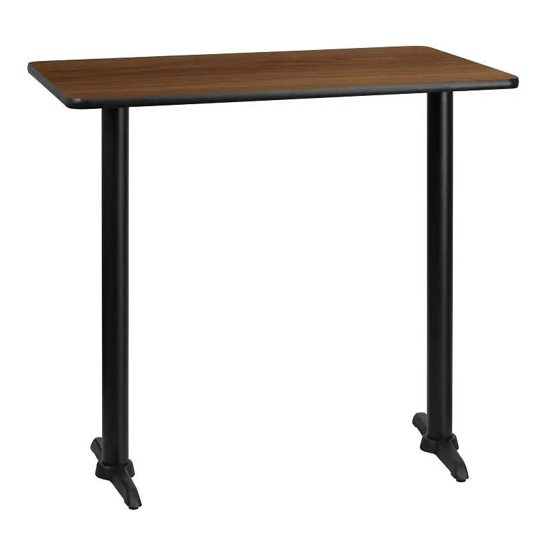 Flash Furniture Stiles 30'' x 42'' Rectangular Walnut Laminate Table Top 5'' x 22''...