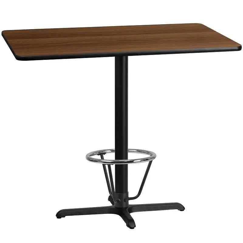Flash Furniture Stiles 30'' x 48'' Rectangular Walnut Laminate Table Top 23.5'' x 29.5'...
