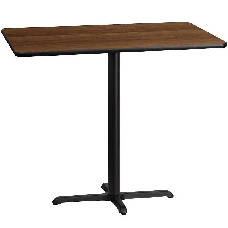 Flash Furniture Stiles 30'' x 48'' Rectangular Walnut Laminate Table Top 23.5'' x 29.5'...