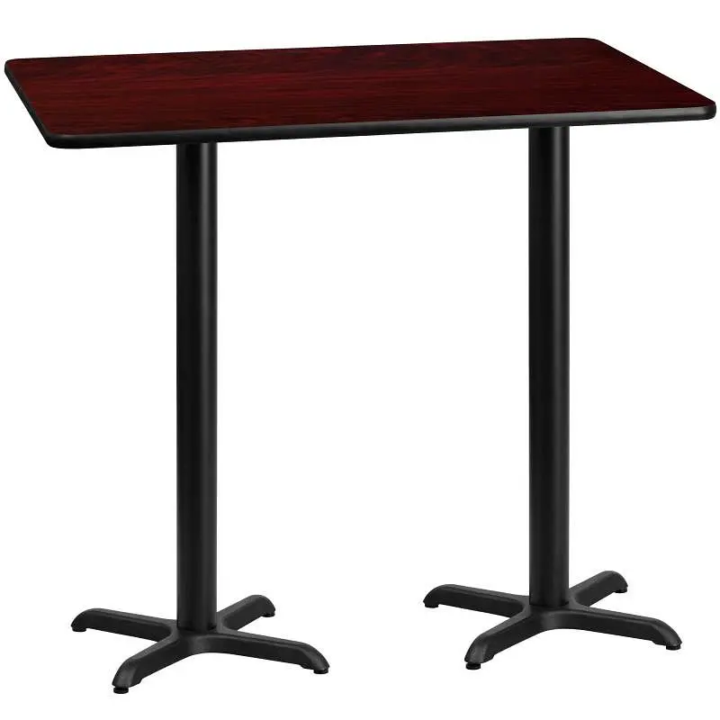 Flash Furniture Stiles 30'' x 60'' Rectangular Mahogany Laminate Table Top 22'' x 22'&#...