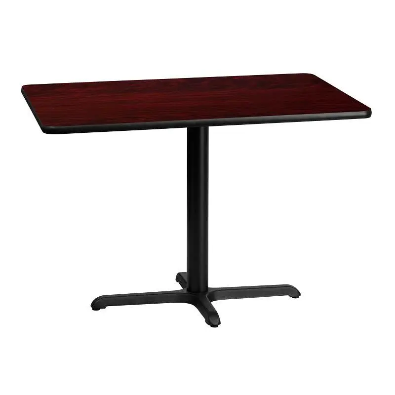 Flash Mini Furniture Graniss 30'' x 42'' Rectangular Mahogany Laminate Table Top 23.5'' x 29...