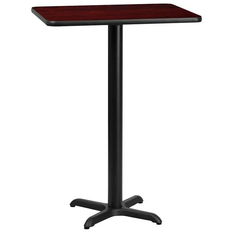 Flash Mini Furniture Stiles 24'' x 30'' Rectangular Mahogany Laminate Table Top 22'' x 22 ...