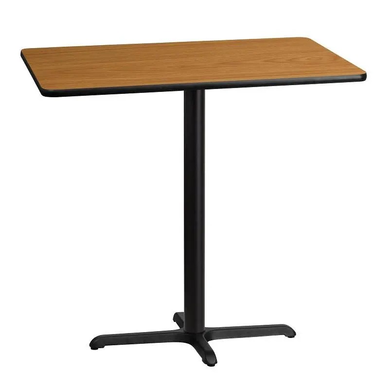 Flash Precision Furniture Stiles 30'' x 42'' Rectangular Natural Laminate Table Top 23.5'' x...
