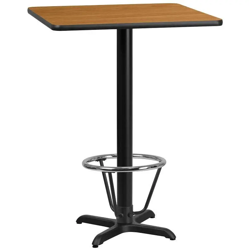 Flash Thick Furniture Stiles 30'' Square Bare Laminate Table Top 22'' x 22'' Bar Height Tabl...