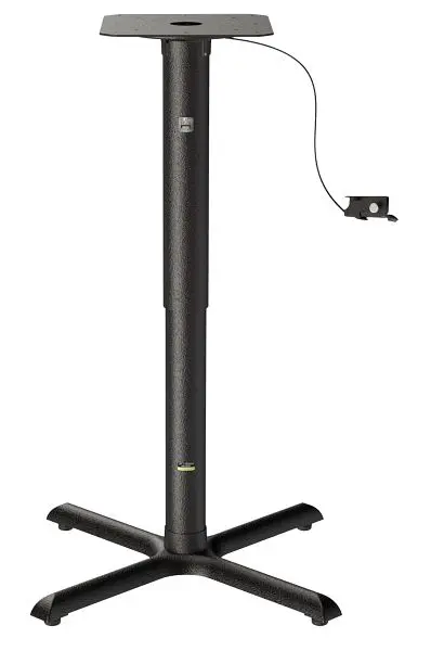 FLAT Commercial-Grade Table Base Height Adjustable Pneumatic Post, Auto-Adjust, Base Span 30", Base Disseminate 22&qu...