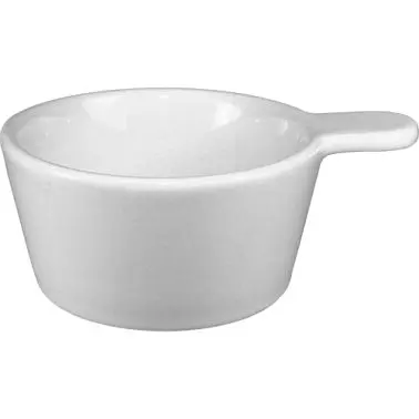 International Advanced Tableware Porcelain Sampling Deep Bowl handle (4.5oz), Bright Ivory, Quantity: 24 pieces, FA-404 In...