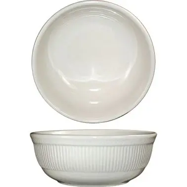 International Bright Tableware Athena Stoneware Nappie/Oatmeal (18oz), American Ivory (Ivory, Eggshell, Cream), Quantity: ...