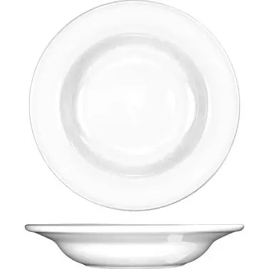 International Certified-Safe Tableware Dover Porcelain Deep Rim Bowl 9" (10oz), European Cream (Off White), Quantity:...