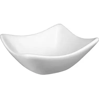 International Certified-Safe Tableware Porcelain Square Sampling Bowl Square (2oz), Bright Ivory, Quantity: 36 pieces, FA-...