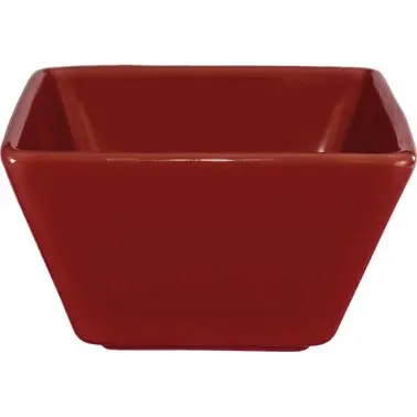 International Chemical-Resistant Tableware Elite Harvest Stoneware Rhubarb Square Fruit Bowl 7.5oz, Rhubarb, Quantity: 36 ...
