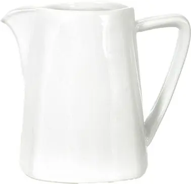 International Chemical-Resistant Tableware Elite Porcelain SQ Base Creamer (3.5oz), Bright White, Quantity: 12 pieces, EL-...