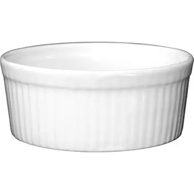 International Classic Tableware Bakeware Stoneware Fluted Ramekin (6oz), European White (Off White), Quantity: 36 pieces, ...
