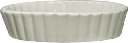 International Compact Tableware Bakeware Stoneware Oval Crème Brûlée (6oz), American White (Ivory, Eggshell, Cream), Qu...