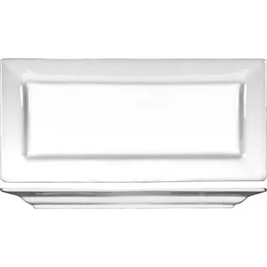International CSA-Approved Tableware Elite Porcelain Platter 11"x 5-1/8", Bright White, Quantity: 12 pieces, EL-...