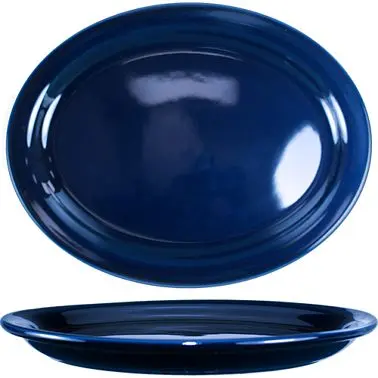 International Custom Tableware Cancun Stoneware Cobalt Blue NR Platter 11-1/2", Cobalt Blue, Quantity: 12 pieces, CAN...