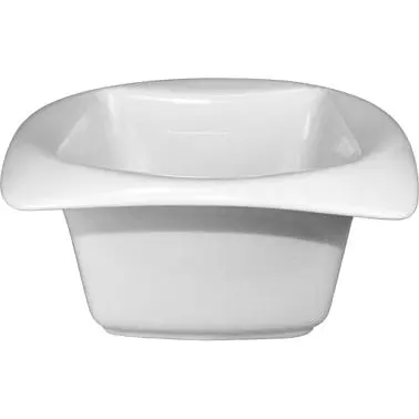 International Easy Tableware Porcelain Square Flared Rim Bowl (9oz), Bright White, Quantity: 12 pieces, FA-416 Internation...