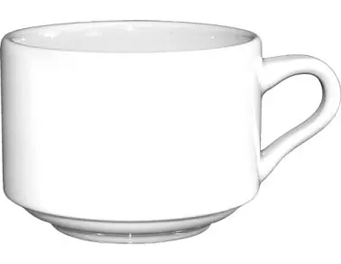 International Efficient Tableware Bristol Porcelain Stacking Cup (8oz), Bright White, Quantity: 36 pieces, BL-23 Internati...