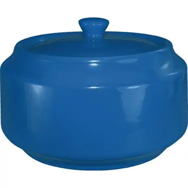 International Elite Tableware Cancun Stoneware Light Blue Sugar Bowl Lid (13oz), Light Blue, Quantity: 12 pieces, CA-61-LB...