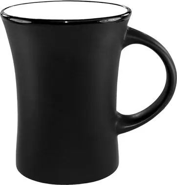 International Environmentally-Safe Tableware Hilo Venturi Stoneware White /Black Matte out Mug (9.5oz), White /Black Matte...