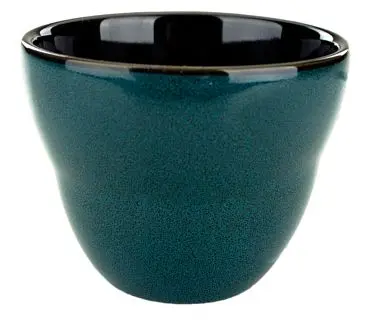 International Extra-Strong Tableware Luna Stoneware Midnight Blue Bouillon (9oz), Midnight Blue Black Trim and Speckles, Q...