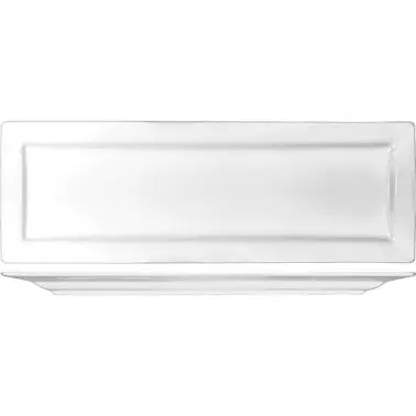 International Fast Tableware Elite Porcelain Platter 16-1/8" x 5-1/2", Bright White, Quantity: 12 pieces, EL-50 ...