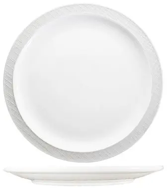 International Fortified Tableware Dresden Porcelain Narrow Rim Plate 6-1/4", Bright Pure White, Quantity: 36 pieces, ...
