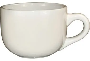 International Glow Tableware Roma Stoneware Latte Cup (14oz), American Bright White (Ivory, Eggshell, Cream), Quantity: 24...