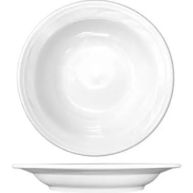 International Green Tableware Amsterdam Porcelain Deep Rim Soup Bowl (16oz), Bright White, Quantity: 12 pieces, AM-3 Inter...