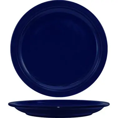 International Grooved Tableware Cancun Stoneware Cobalt Cobalt NR Plate 9-1/2", Cobalt Blue, Quantity: 24 pieces, CAN...