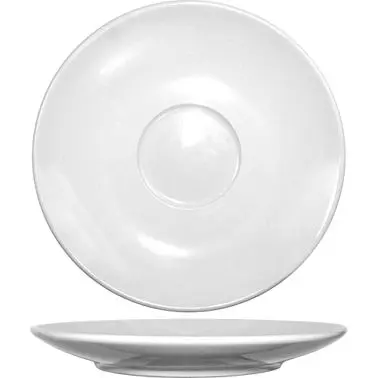 International Heat-Resistant Tableware Dover Porcelain Cappuccino Saucer 6-1/2", European White (Off White), Quantity...