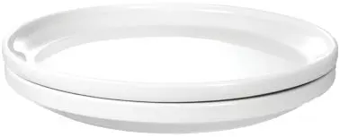 International Heat-Resistant Tableware Torino Porcelain Round Stackable Plate 9", European White (Off White), Quantit...